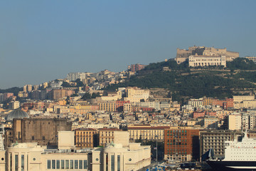 Fototapeta na wymiar City on hill. Naples, Italy