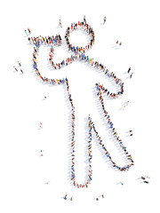 people in the form of a man.