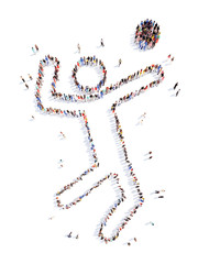 people in the form of a man.