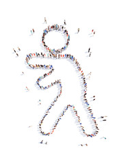 people in the form of a man.