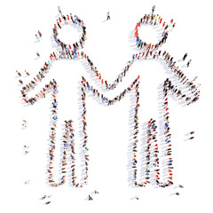 people in the form of a man.