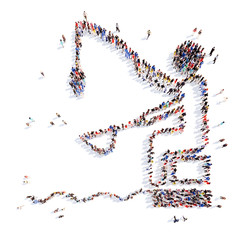 people in the form of a man.