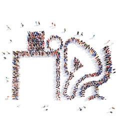 people in the form of a man.