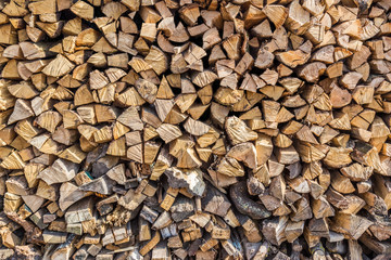 stacked logs of fire wood