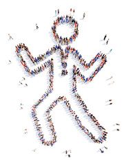 people in the form of a man.