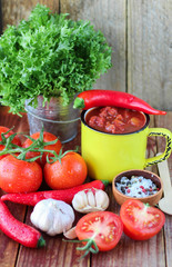 Homemade organic tomato sauce