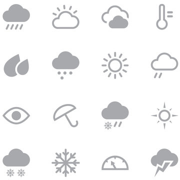 Set weather icons for web and mobile applications.