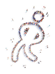 people in the form of a man.