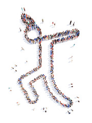 people in the form of a man.