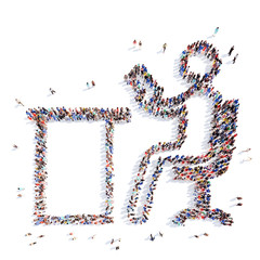 people in the form of a man.