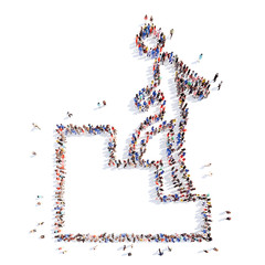 people in the form of a man.