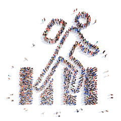 people in the form of a schoolboy.