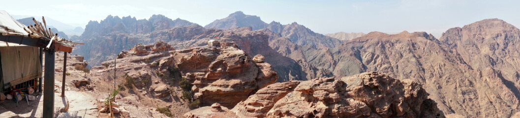 Fototapeta na wymiar Canyon panorama, Petra, Jordan