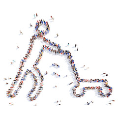 people in the form of a man.