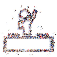 people in the form of a man.