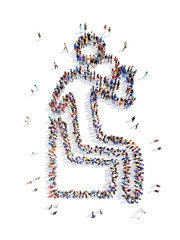 people in the form of a man.