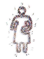 people in the form of a man.