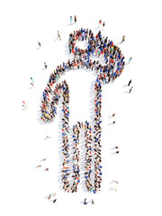 people in the form of a man.