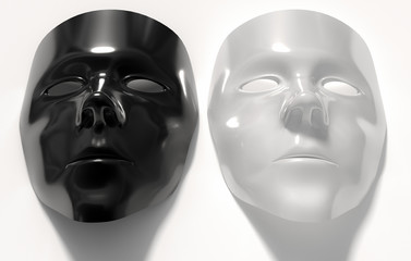 Masken schwarz weiss