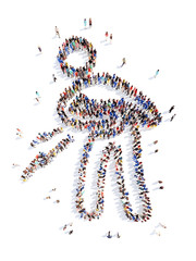 people in the form of a man.