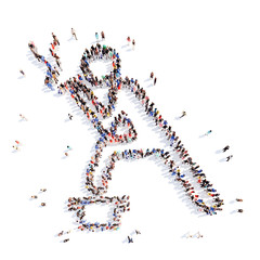 people in the form of a man.