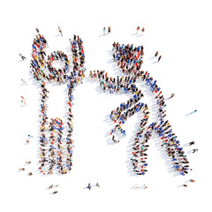 people in the form of a man.