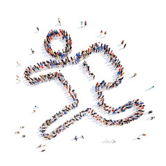 people in the form of a schoolboy.