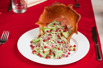 meat and pomegranate salad