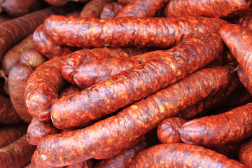 czech sausage background