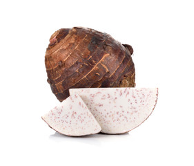 taro isolated on white background.