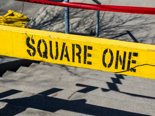 Square One Yellow Sign