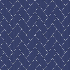 Vector pattern. Japanese sashiko motif - higaki - cypress fence.