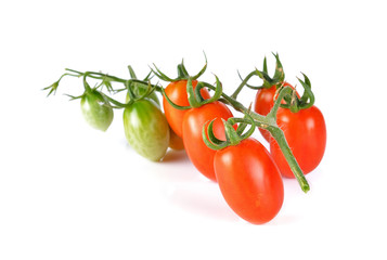 cherry tomatoes isolated on white background