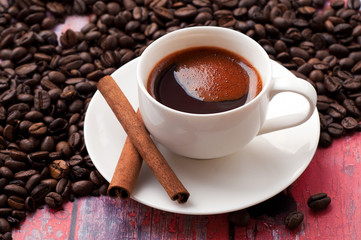 Coffee with cinnamon