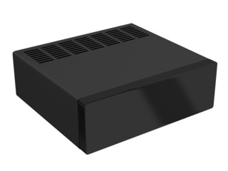 The housing of the electronic device isolated on white