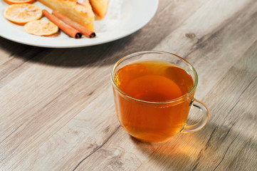 cup of tea with dessert