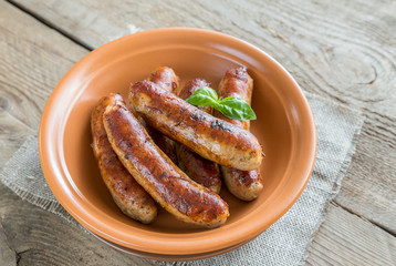 Grilled sausages