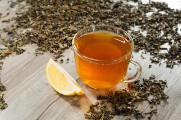 cup of tea with lemon