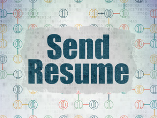 Business concept: Send Resume on digital background