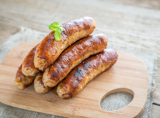 Grilled sausages
