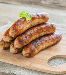 Grilled sausages