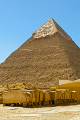 Fototapeta na wymiar Pyramide and stones