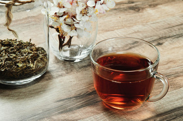 black tea in a mug
