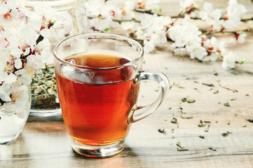black tea in a mug
