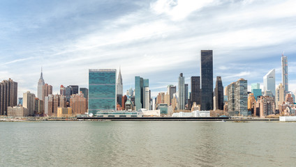 Naklejka premium New York City manhattan buildings skyline