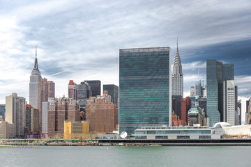 Fototapeta na wymiar New York City manhattan buildings skyline
