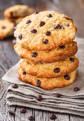 Oastmeal cookies with chocolate