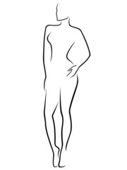 Abstract slim human body