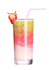healthy glass of smoothies collection flavor isolated on white b