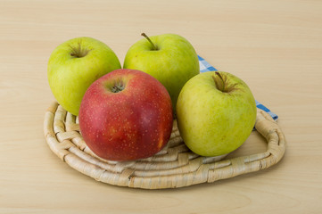 Red and green apples